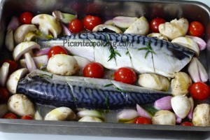 Mackerel with wine and tomatoes2